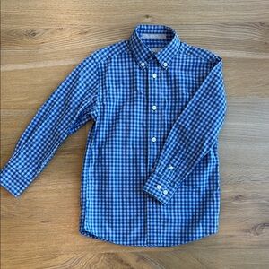 Nordstrom Kids Blue Checkered Button Down Shirt